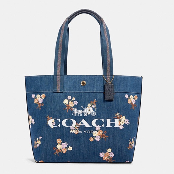 Coach Handbags - Coach Tote With Painted Floral Print